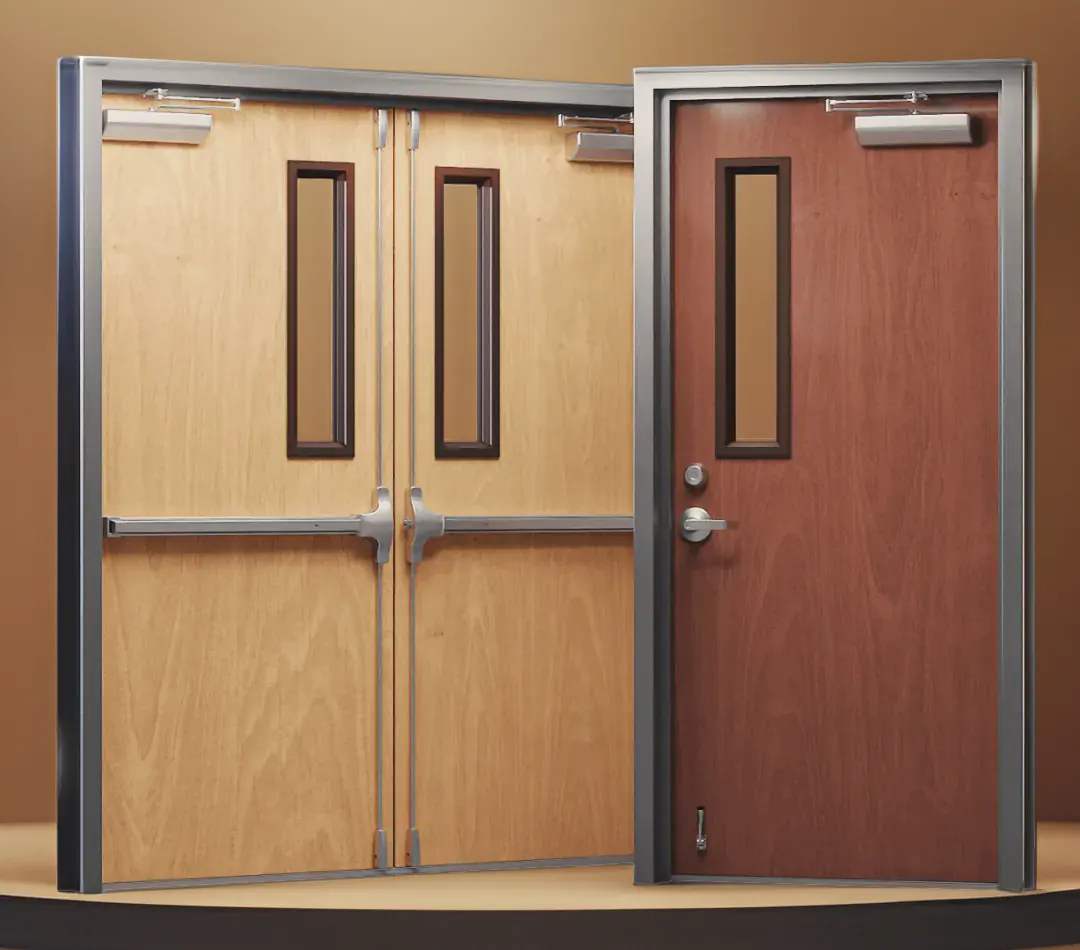 Commercial doors supplied by Woodrick Door & Trim